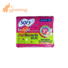 Sofy Body Fit Sanitary Napkin Anti Bacteria, Extra Large, 7 units